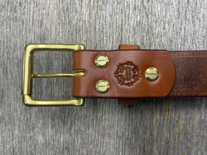 Heavy Duty Leather Belt - Light Brown English Bridle