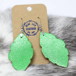 Leaf Drop | Leather Earrings